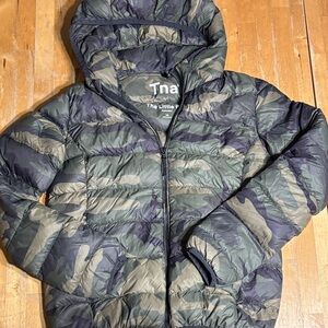 TNA Camouflage Hooded Puffer Jacket